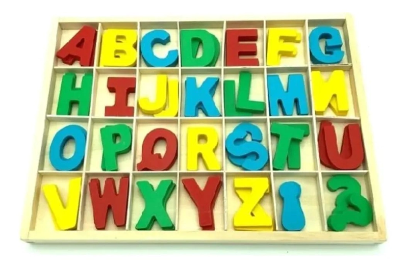 SET DE LETRAS DE MADERA PARA APRENDIZAJE INFANTIL - 1