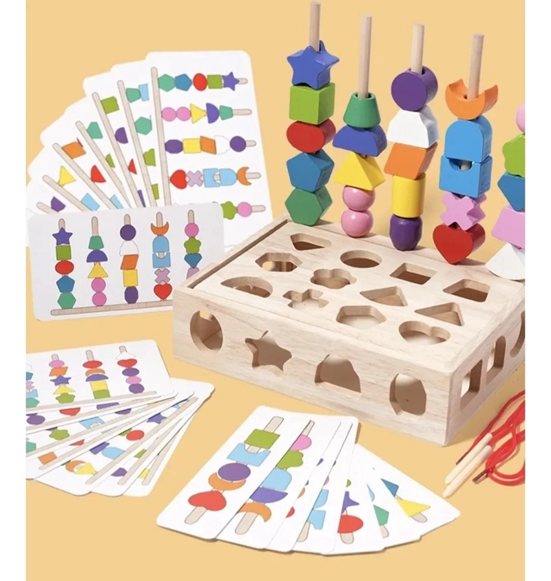 CAJA ROMPECABEZAS DIDACTICO DE MADERA CON FIGURAS - 3
