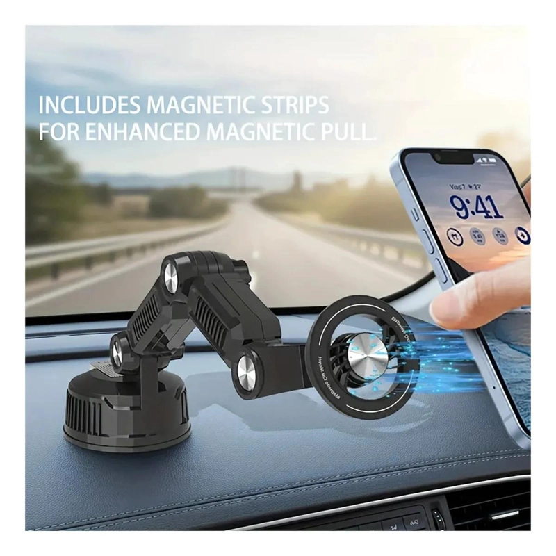 SOPORTE MAGNE TICO PARA CELULAR 360 GRADOS CON VENTOSA - 2