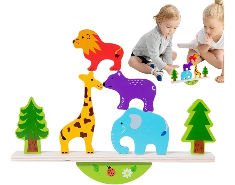 JUEGO DIDACTICO DE BLOQUES DE EQUILIBRIO DE MADERA - 3