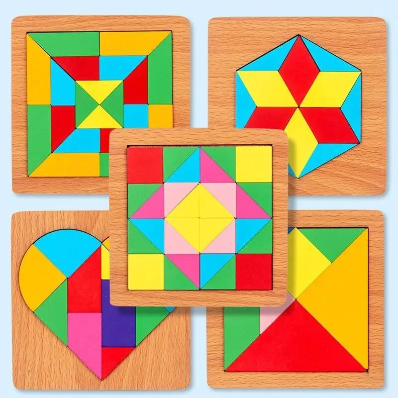 PACK DE 5 PUZZLES DE MADERA PARA DESAFIOS MENTALES - 1