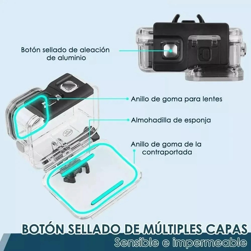 CARCASA IMPERMEABLE PARA CAMARA DE ACCION HASTA 50M - 7