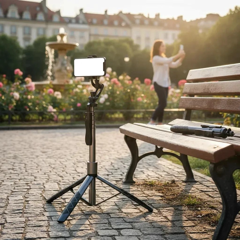 TRIPODE Y PALO SELFIE CON ESTABILIZADOR Y CONTROL BLUETOOTH - 1