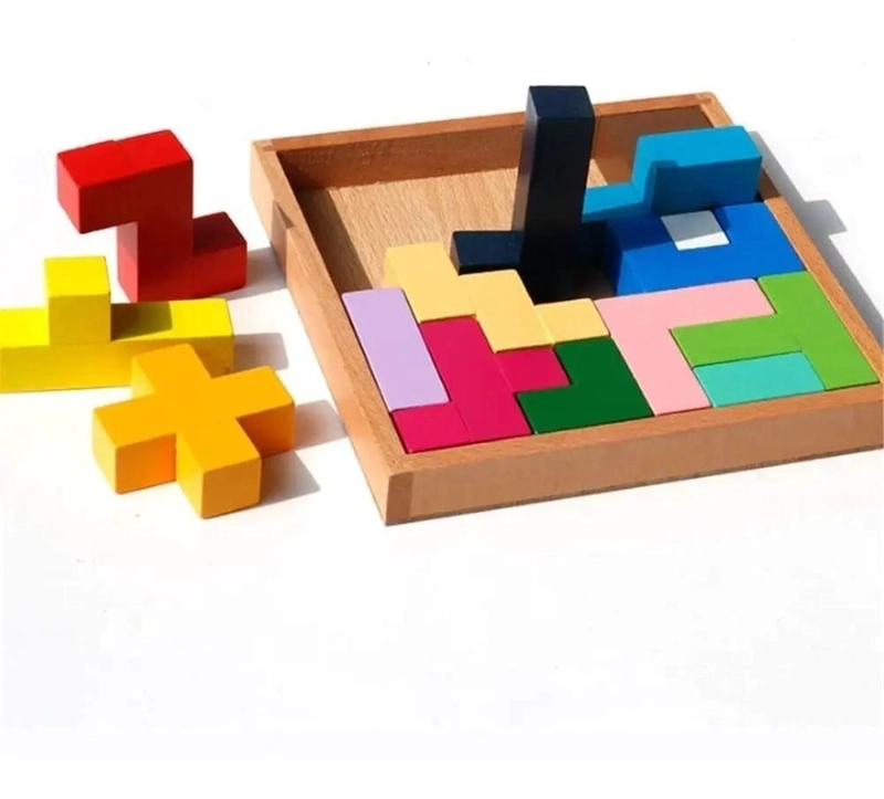 CUBO 3D PUZZLE DE MADERA DIDACTICO PARA NIÑOS - 10