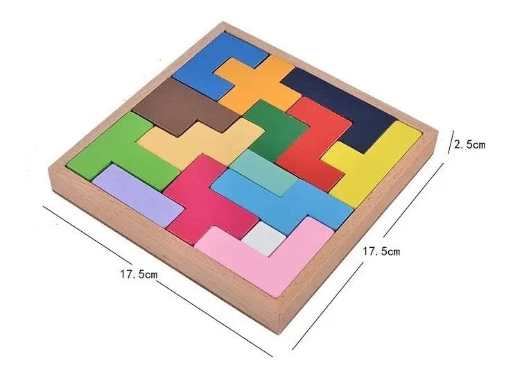CUBO 3D PUZZLE DE MADERA DIDACTICO PARA NIÑOS - 5