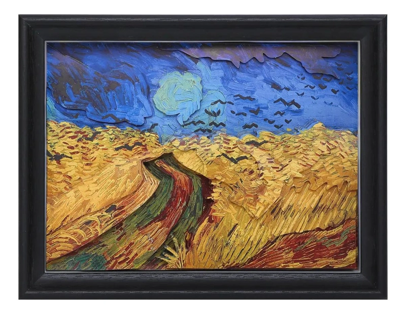 PUZZLE 3D CUADRO TRIGAL CON CUERVOS DE VAN GOGH - 1