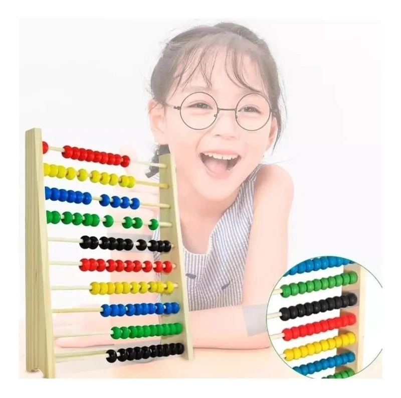 ABACO DE MADERA JUGUETE EDUCATIVO PARA APRENDIZAJE MATEMATICO - 2