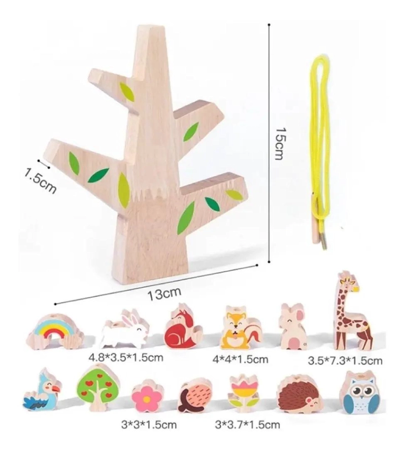 BLOQUES DE MADERA DIDACTICOS PARA APILAMIENTO Y EQUILIBRIO - 9