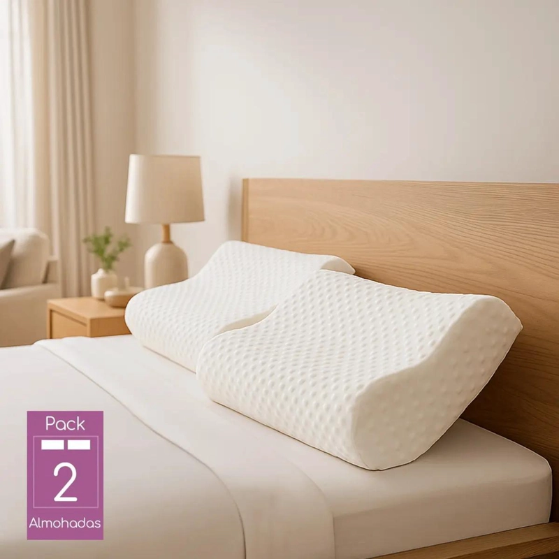 PACK DE 2 ALMOHADAS CERVICALES VISCOELASTICAS PARA DESCANSO IDEAL - 5