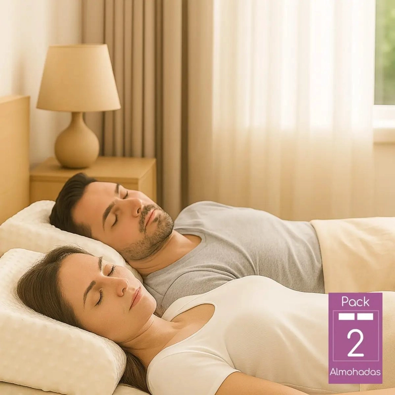 PACK DE 2 ALMOHADAS CERVICALES VISCOELASTICAS PARA DESCANSO IDEAL - 6