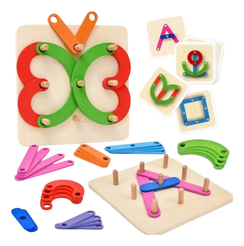 JUEGO EDUCATIVO DE NUMEROS Y LETRAS DE MADERA PARA NIÑOS - 1