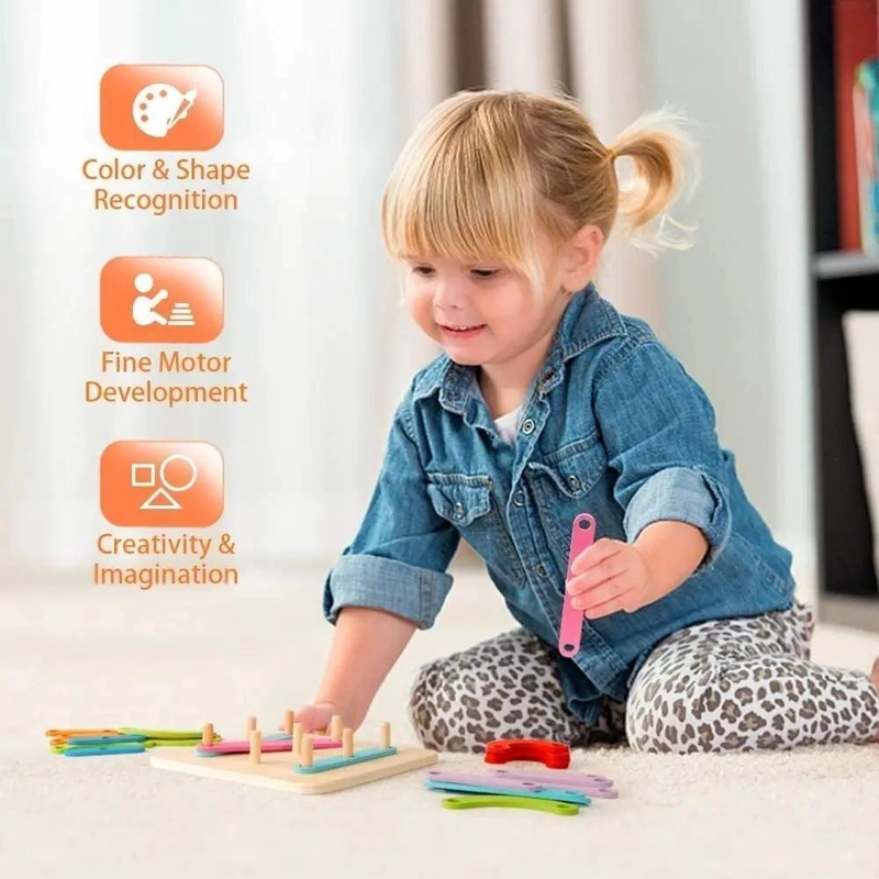JUEGO EDUCATIVO DE NUMEROS Y LETRAS DE MADERA PARA NIÑOS - 5