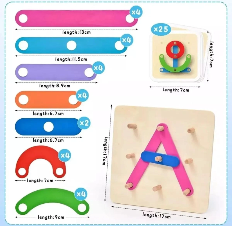 JUEGO EDUCATIVO DE NUMEROS Y LETRAS DE MADERA PARA NIÑOS - 8