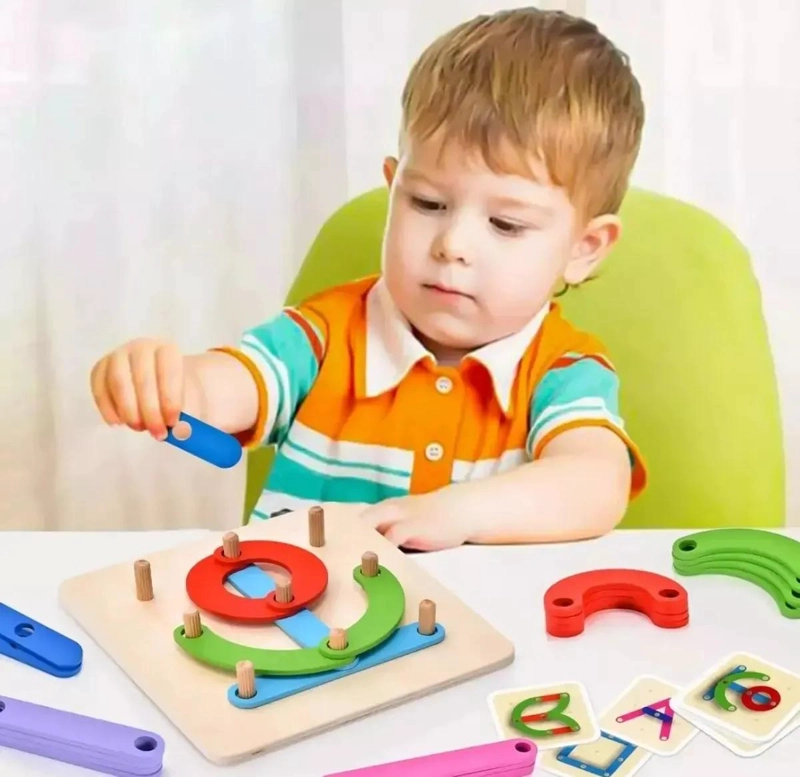 JUEGO EDUCATIVO DE NUMEROS Y LETRAS DE MADERA PARA NIÑOS - 9