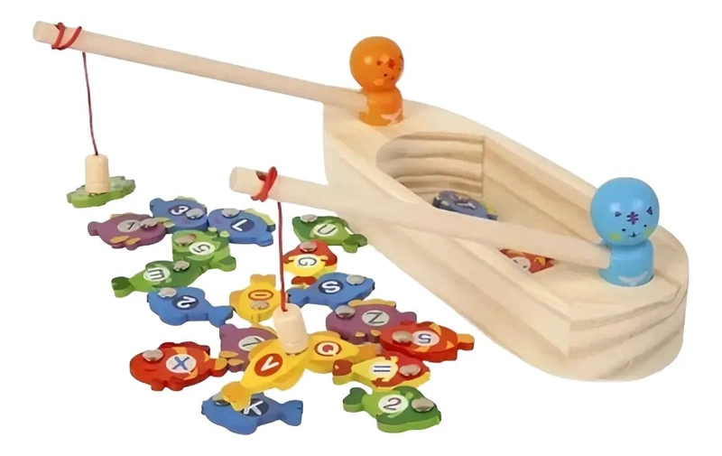 JUEGO DIDACTICO DE PESCA MAGNE TICO EN FORMA DE BARCO - 2