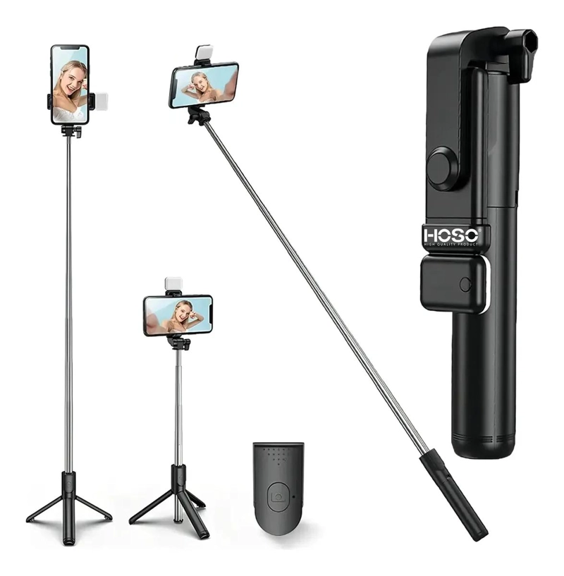 TRIPODE SELFIE AJUSTABLE CON LUZ Y CONTROL REMOTO - 6
