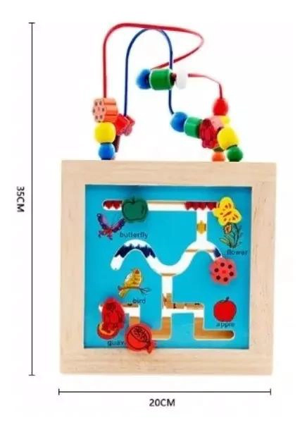 CUBO DE ACTIVIDADES EDUCATIVAS DE MADERA PARA NIÑOS - 10