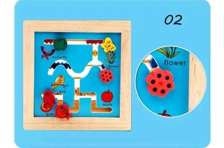 CUBO DE ACTIVIDADES EDUCATIVAS DE MADERA PARA NIÑOS - 6