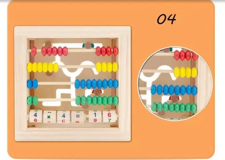 CUBO DE ACTIVIDADES EDUCATIVAS DE MADERA PARA NIÑOS - 8