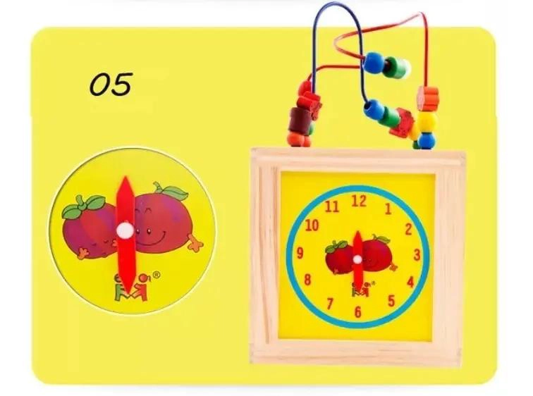 CUBO DE ACTIVIDADES EDUCATIVAS DE MADERA PARA NIÑOS - 9
