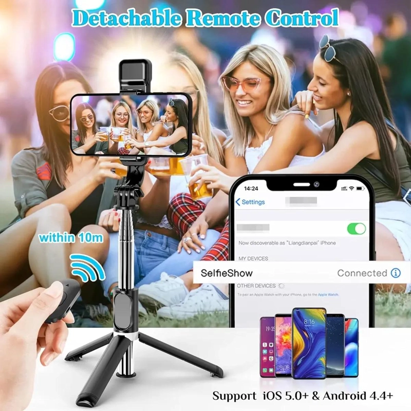 TRIPODE SELFIE CON LUZ LED Y CONTROL REMOTO INALAMBRICO - 5