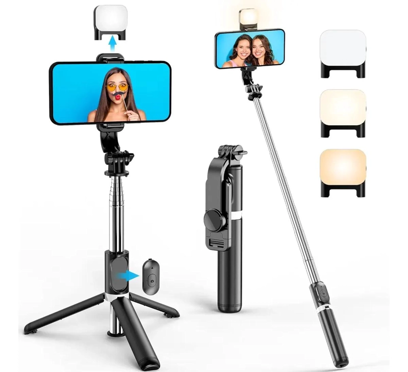 TRIPODE SELFIE CON LUZ LED Y CONTROL REMOTO INALAMBRICO - 8