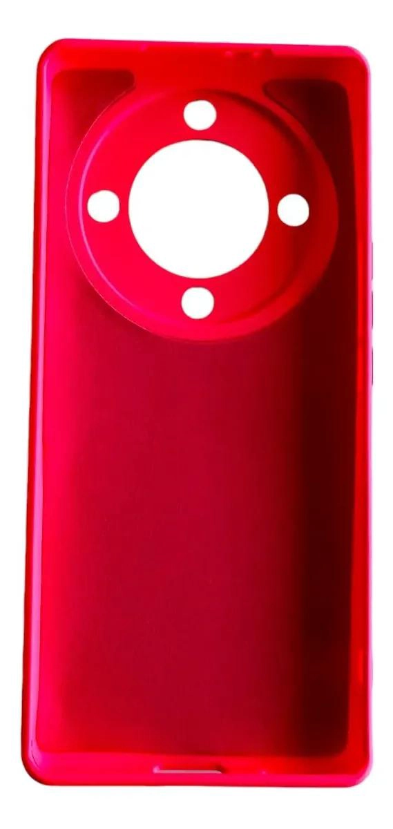 FUNDA DE SILICONA FUCSIA PARA HONOR MAGIC5 LITE CON PROTECCION - 4