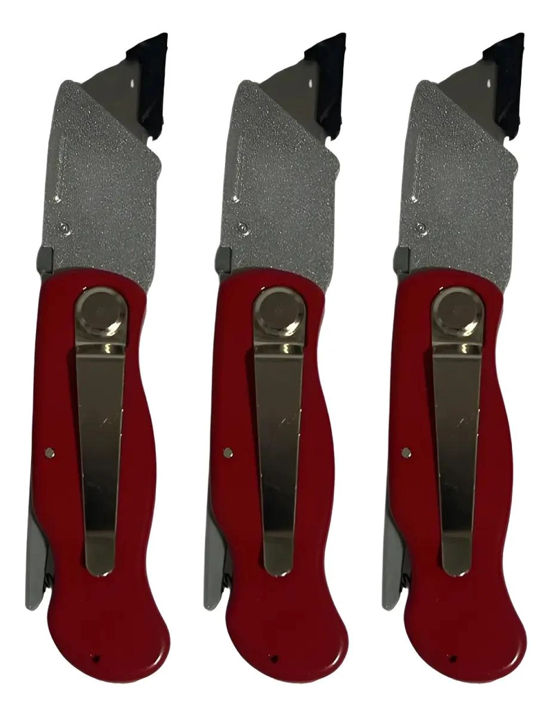 CUCHILLO RETRACTIL METALICO PROFESIONAL CON 15 HOJAS DE REPUESTO - 1