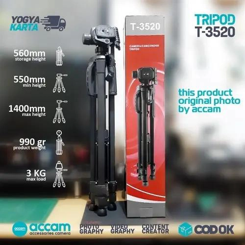TRIPODE SEMI-PROFESIONAL LIGERO PARA CAMARAS Y CELULARES - 3