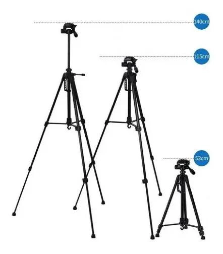 TRIPODE SEMI-PROFESIONAL LIGERO PARA CAMARAS Y CELULARES - 6