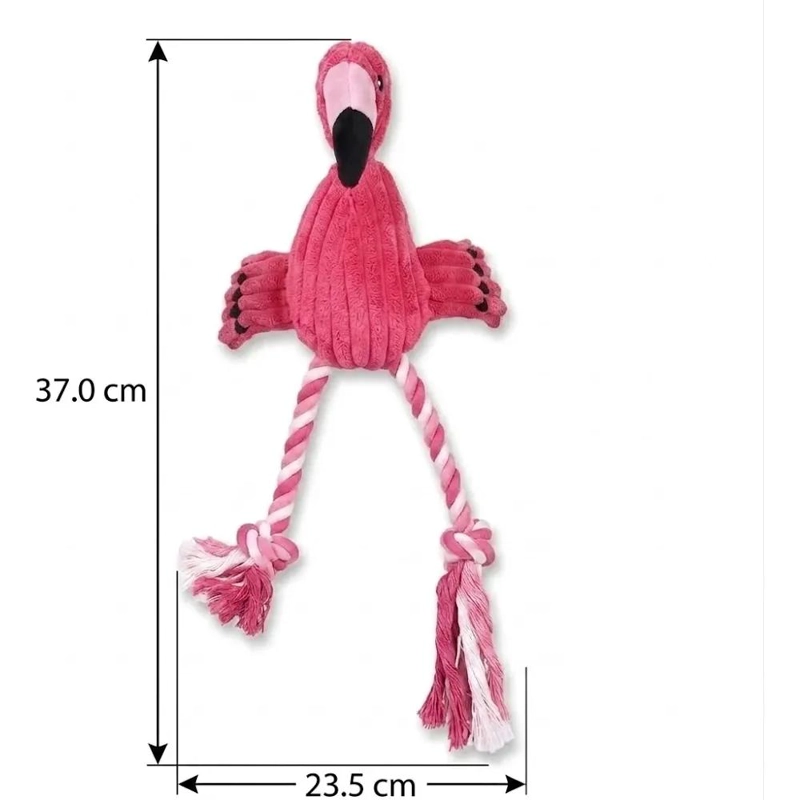 JUGUETE PELUCHE FLAMENCO PARA MASCOTAS 37X23.5CM - 2