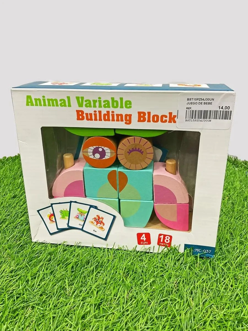 BLOQUES DIDACTICOS DE ANIMALES EN MADERA PARA NIÑOS - 3