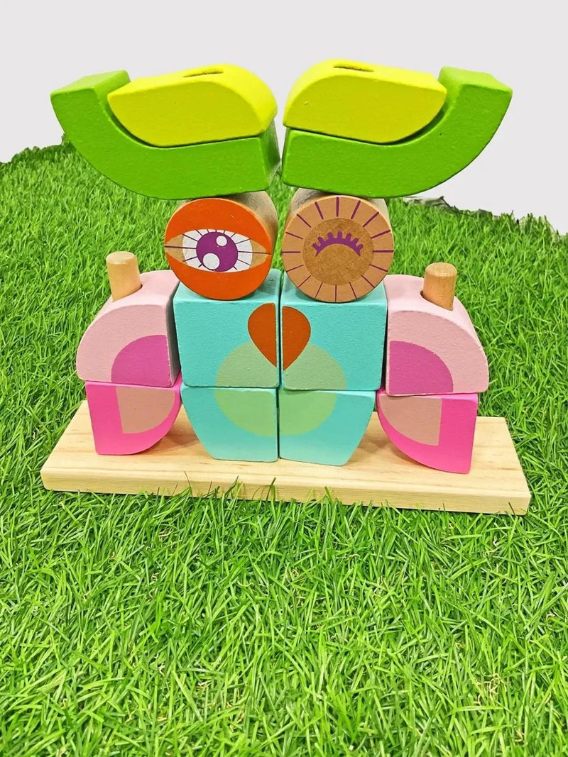 BLOQUES DIDACTICOS DE ANIMALES EN MADERA PARA NIÑOS - 4