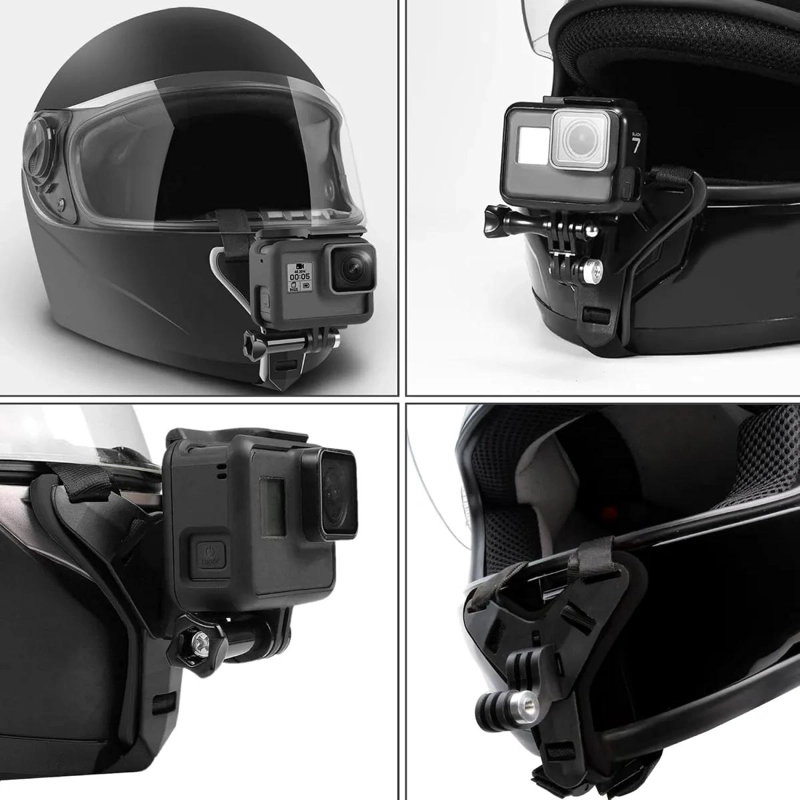 SOPORTE DE CASCO PARA GRABACION EN MOTO Y AVENTURA - 8