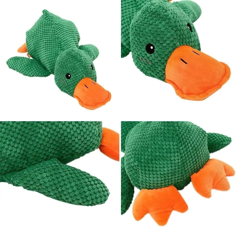 PELUCHE SUAVE CON SONIDO EN FORMA DE PATO PARA MASCOTAS - 2