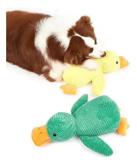 PELUCHE SUAVE CON SONIDO EN FORMA DE PATO PARA MASCOTAS - 4