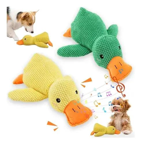 PELUCHE SUAVE CON SONIDO EN FORMA DE PATO PARA MASCOTAS - 7