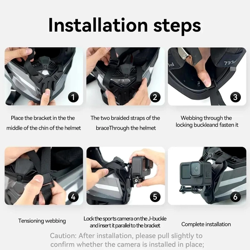 SOPORTE DE MONTAJE PARA CASCO DE MOTO PARA CAMARAS Y MOVILES - 3