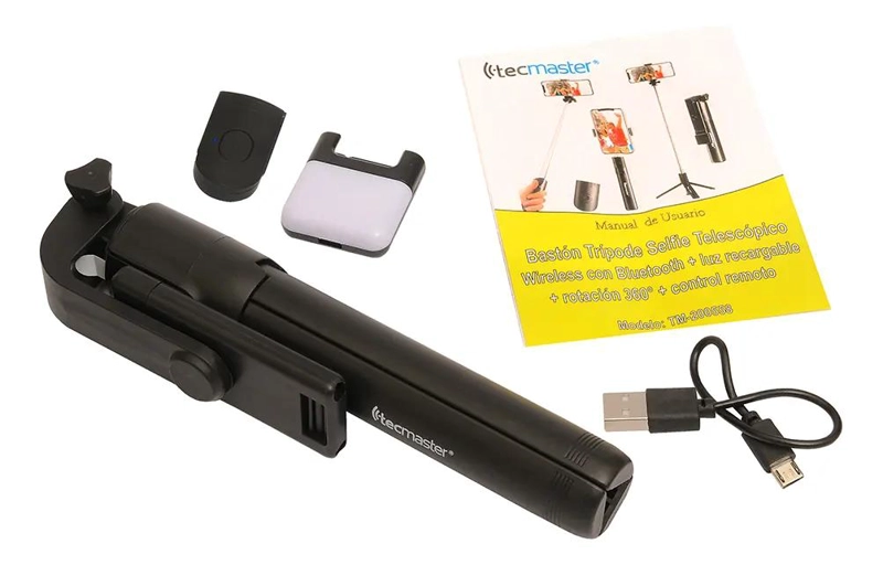 PALO DE SELFIE BLUETOOTH CON TRIPODE Y CONTROL REMOTO AJUSTABLE - 6