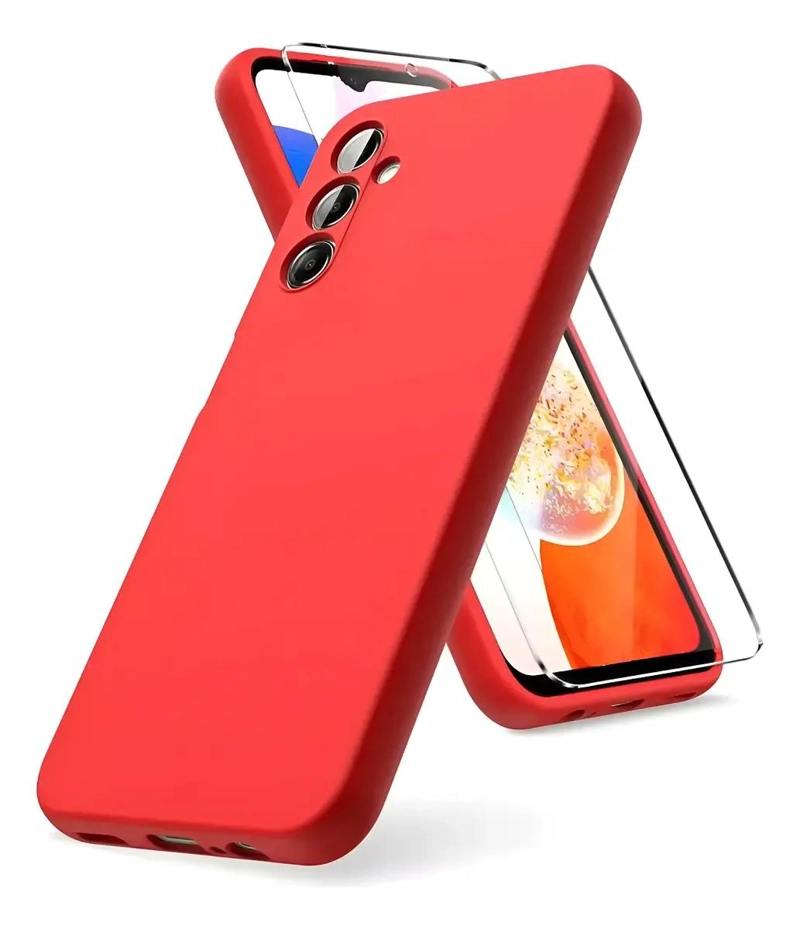CARCASA SLIM SILICONA Y MICA VIDRIO PARA SAMSUNG A06 A16 A35 A55 - 1