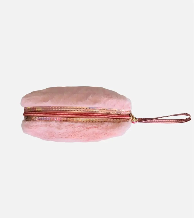 COSMETIQUERO DE PELUCHE COLOR DAMASCO PARA ACCESORIOS - 10