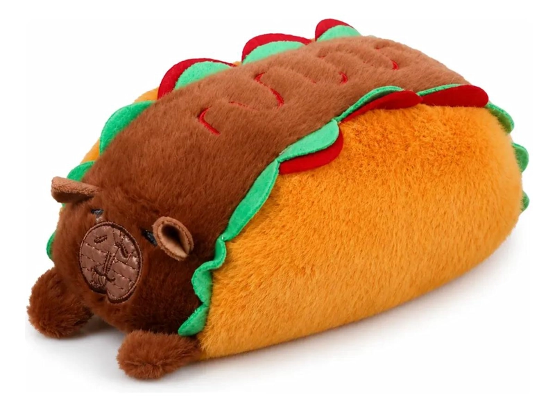 PELUCHE DIVERTIDO PARA PERROS CON DISEÑO DE CAPIBARA HOT DOG - 1