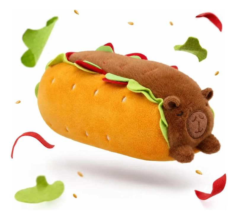 PELUCHE DIVERTIDO PARA PERROS CON DISEÑO DE CAPIBARA HOT DOG - 4