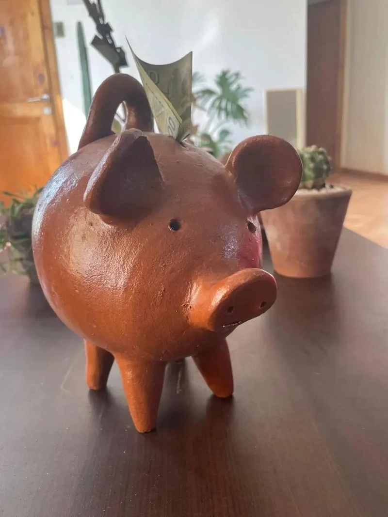 ALCANCIA CHANCHITO DE GREDA PACK DE 3 UNIDADES PARA AHORRAR - 3