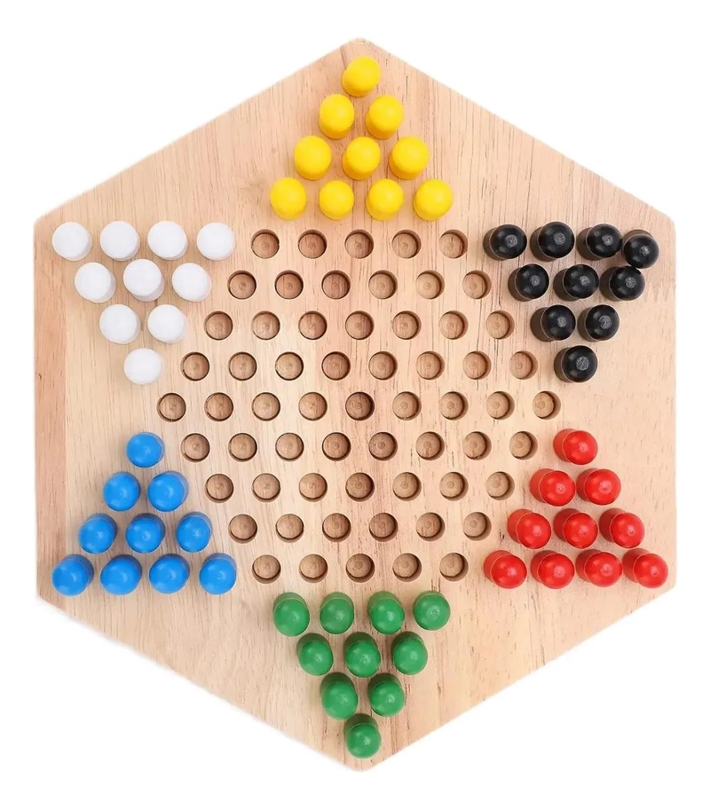 JUEGO DE DAMAS CHINAS DE MADERA PARA NIÑOS Y ADULTOS - 5