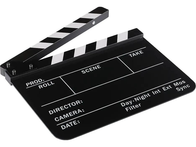 CLAQUETA PROFESIONAL ACRILICA PARA CINE 25X30CM - 1