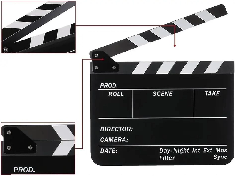 CLAQUETA PROFESIONAL ACRILICA PARA CINE 25X30CM - 4