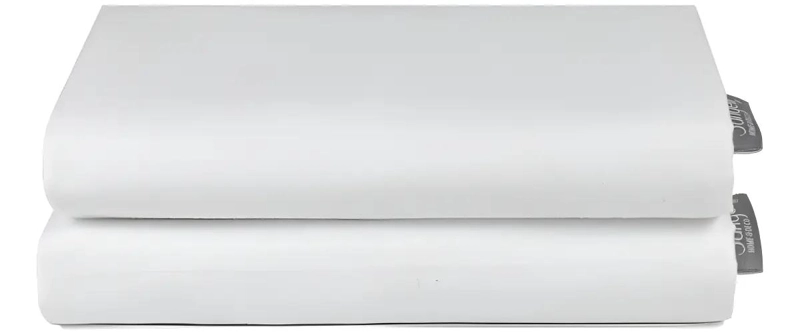 SET DE 2 FUNDAS DE ALMOHADA 50X70 DE 300 HILOS COLOR BLANCO - 1