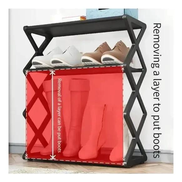 ORGANIZADOR PLEGABLE PARA ZAPATILLAS DE 4 NIVELES Y 8 PARES - 4