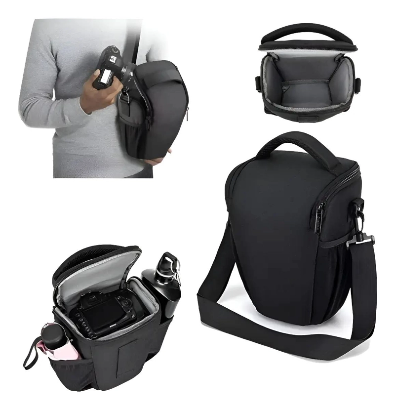 BOLSO ACOLCHADO PARA CAMARA Y ACCESORIOS CON CORREA AJUSTABLE - 1